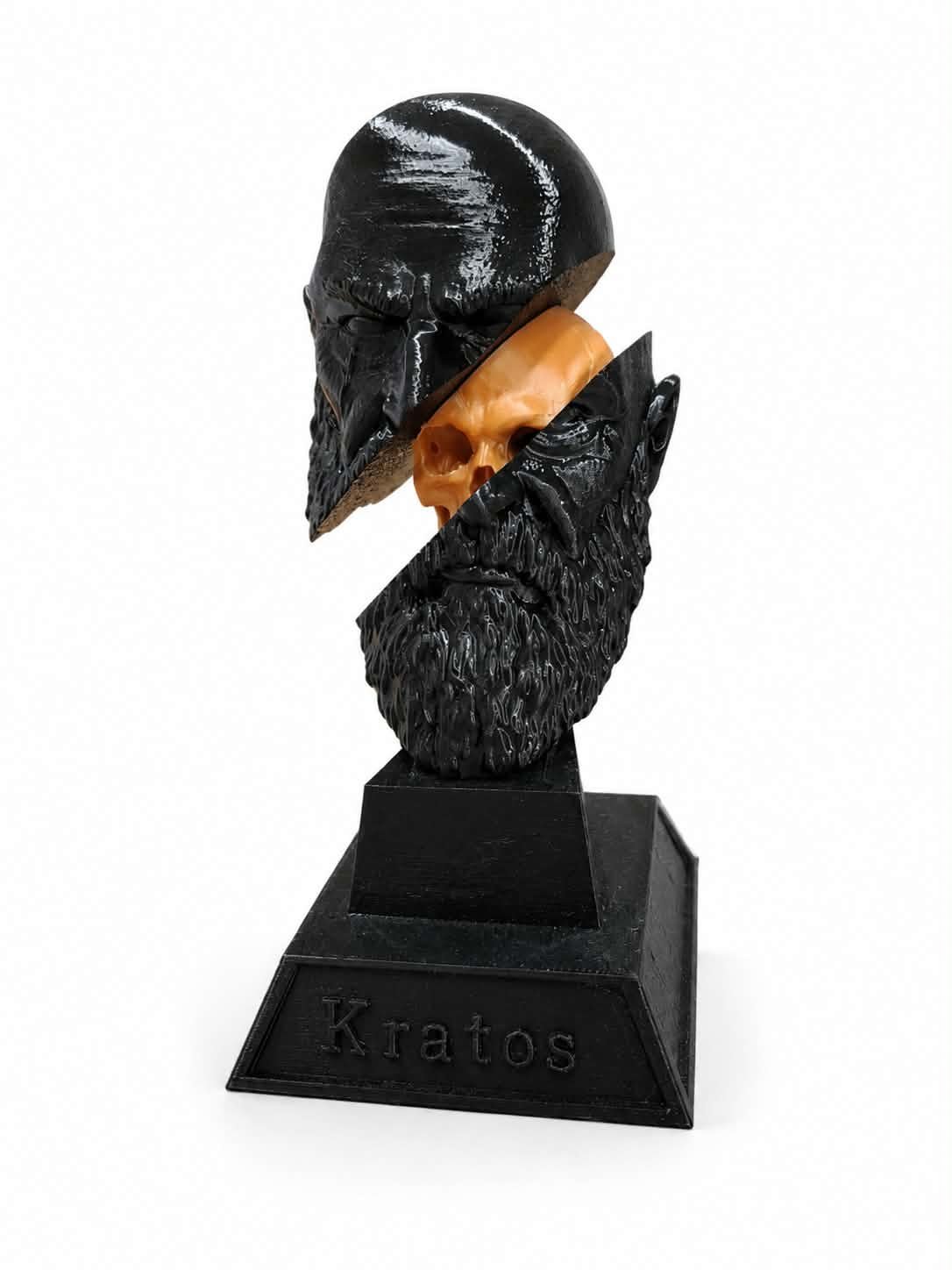 3D Printed Kratos Bust – Gaming Collectible Διακοσμητικό