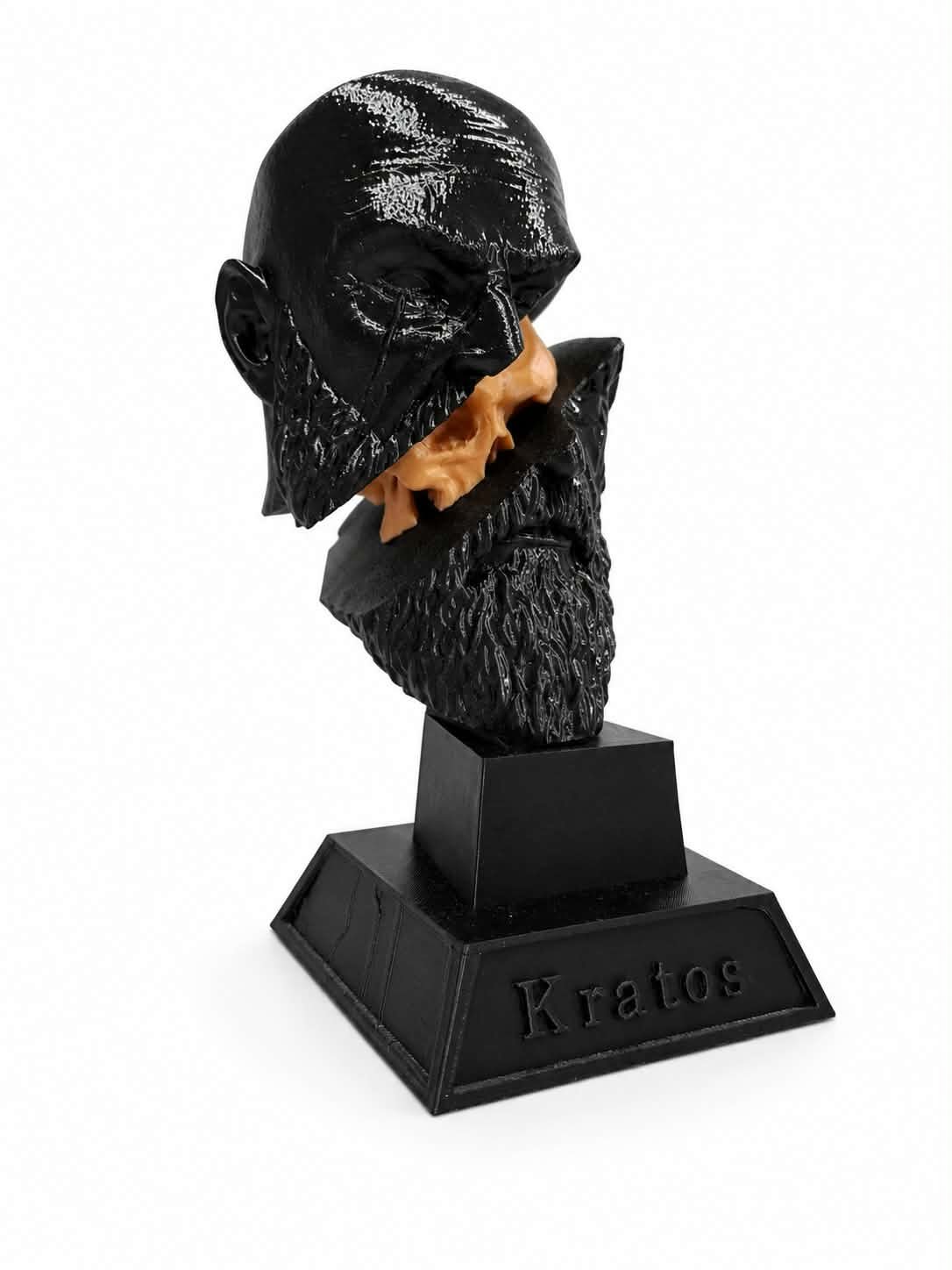3D Printed Kratos Bust – Gaming Collectible Διακοσμητικό